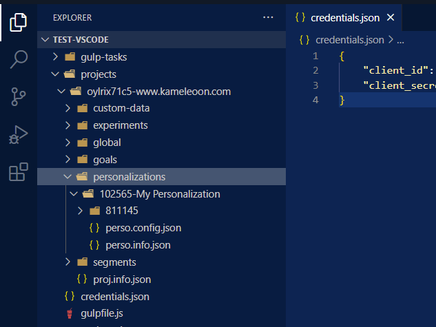 Personalization folder