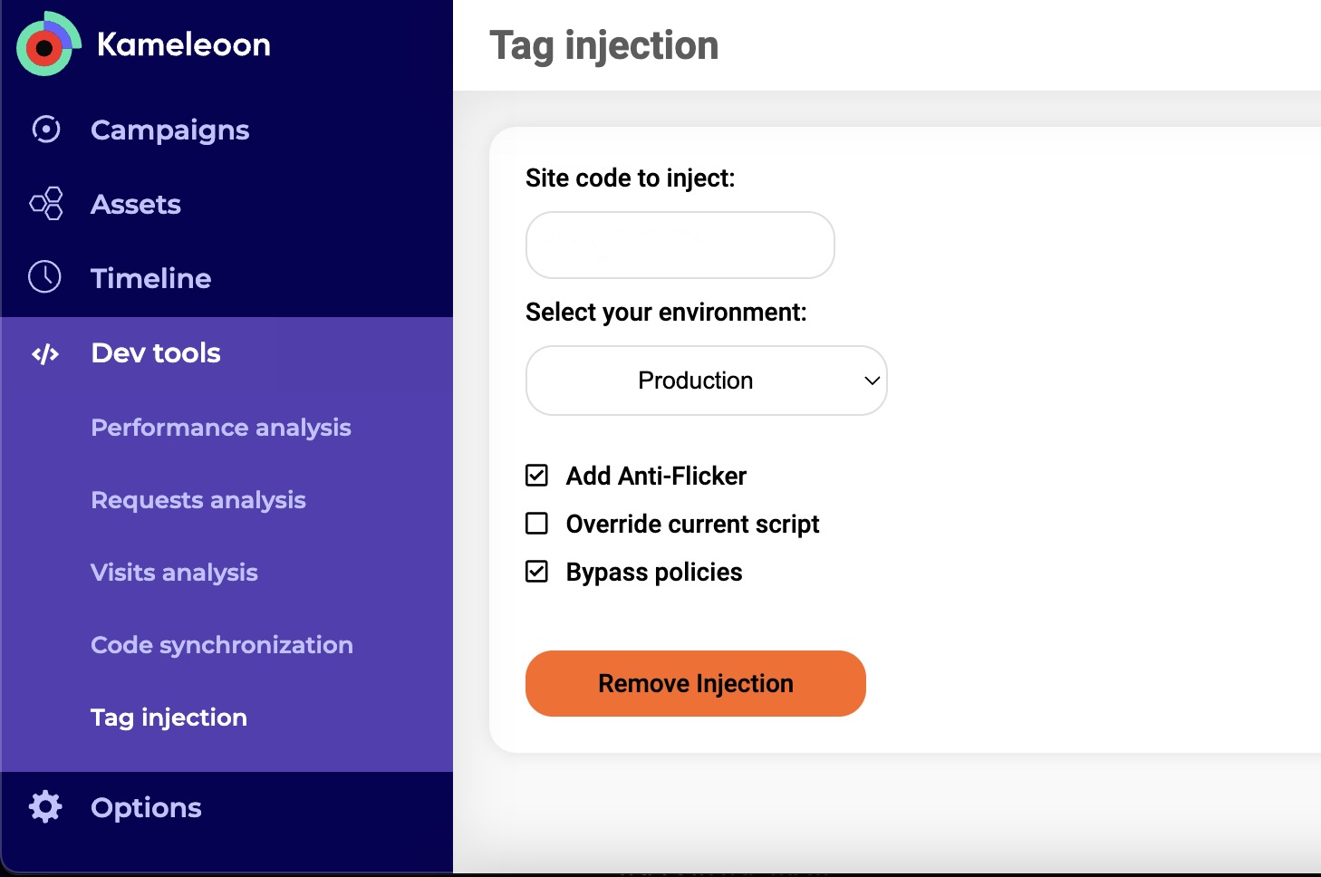 Bypass policies setting in the Chrome extension